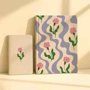 KALP A5 Notebook with Pocket Diary Set – 160 Pages, 80 GSM – Ruled, Soft Cover, Combo for Notes, Journaling, Daily Planning, Perfect for Gifting (Petal Please)